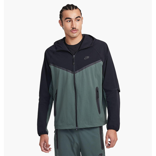 Вітровка чоловіча Nike Tech Woven Black/Green HM7151-338, Размер: XS, Наличие: Склад (1-3 дня), фото 