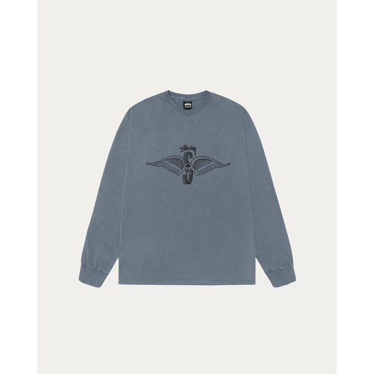 Stussy SKULL WINGS LS TEE PIGMENT DYED, Размер: S, Наличие: Склад США (10-24 дня), фото 