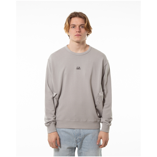 Світшот чоловічий CP Company Mixed Sweatshirt Drizzle Grey 16CMSS248A110039M913, Наличие: Склад (1-3 дня), фото , изображение 2