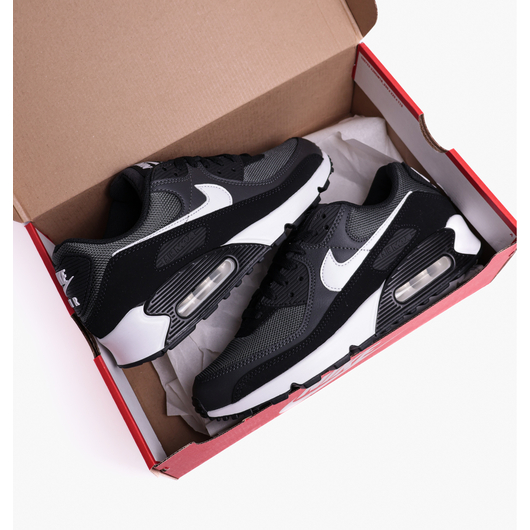 Кросівки чоловічі Nike Air Max 90 Dark Smoke Grey/Black/White CN8490-002, Размер: 41, Наличие: Склад (1-3 дня), фото , изображение 3