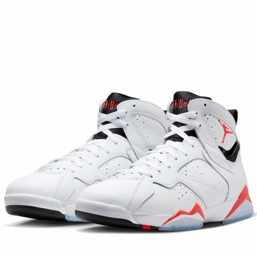 Кросівки чоловічі Air Jordan 7 Retro White Infrared White CU9307-160, Размер: 40, Наличие: Склад (1-3 дня), фото , изображение 4