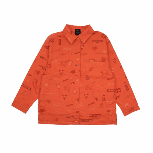 Рубашка Air Jordan Trucker Jacket Orange, Размер: L, Наличие: Склад (1-3 дня), фото , изображение 2