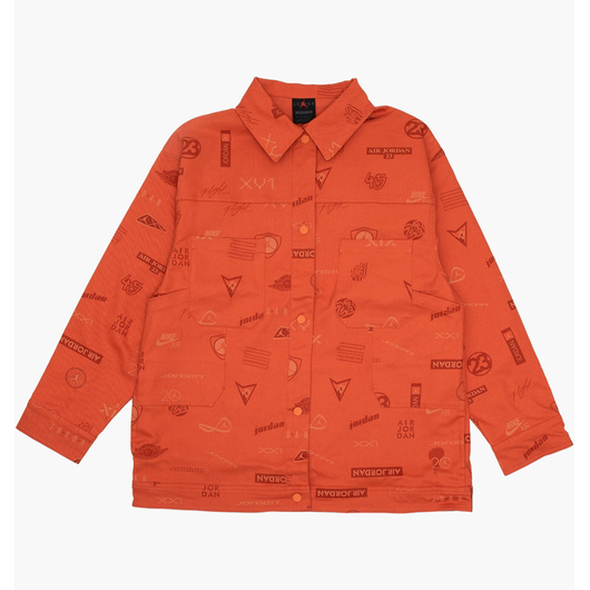 Рубашка Air Jordan Trucker Jacket Orange, Размер: L, Наличие: Склад (1-3 дня), фото 