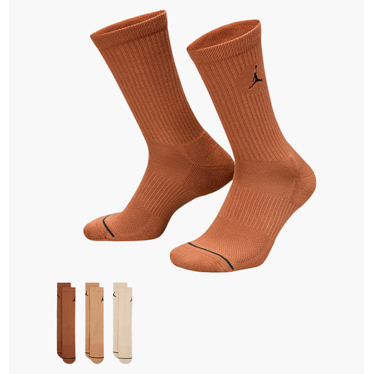 Шкарпетки чоловічі Air Jordan Everyday Crew Socks Brown DX9632-923, Размер: 38-42, Наличие: Склад (1-3 дня), фото 