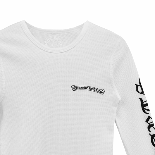 Chrome Hearts Scroll Logo Sleeve Waffle Thermal Shirt, Размер: L, Наличие: Забрать сейчас, фото , изображение 3