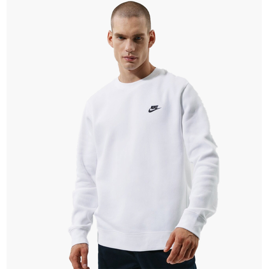 Світшот чоловічий Nike M NSW CLUB CRW BB White BV2662-100, Размер: L, Наличие: Склад (1-3 дня), фото 