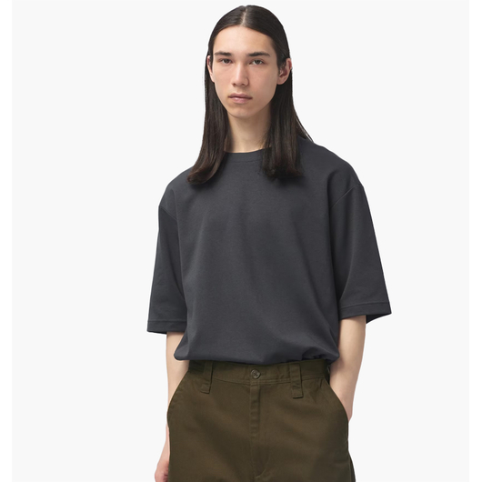 Футболка унісекс Uniqlo Airism Cotton Oversized Crew Neck Half-Sleeve T-Shirt Grey 465185-07, Размер: S, Наличие: Склад (1-3 дня), фото 