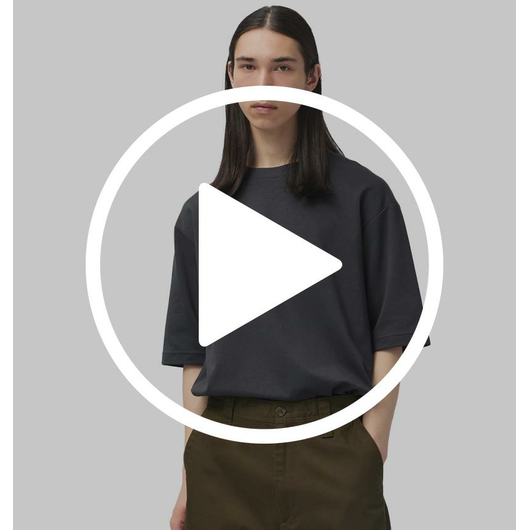 Футболка унісекс Uniqlo Airism Cotton Oversized Crew Neck Half-Sleeve T-Shirt Grey 465185-07, Размер: S, Наличие: Склад (1-3 дня), фото , изображение 2
