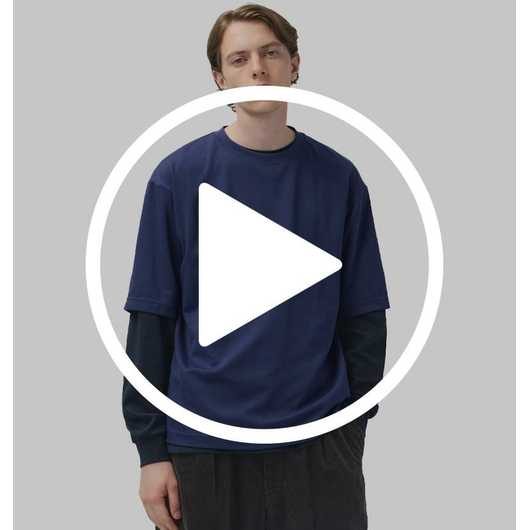 Футболка унісекс Uniqlo Airism Cotton Oversized Crew Neck Half-Sleeve T-Shirt Blue 465185-69, Размер: S, Наличие: Склад (1-3 дня), фото , изображение 2