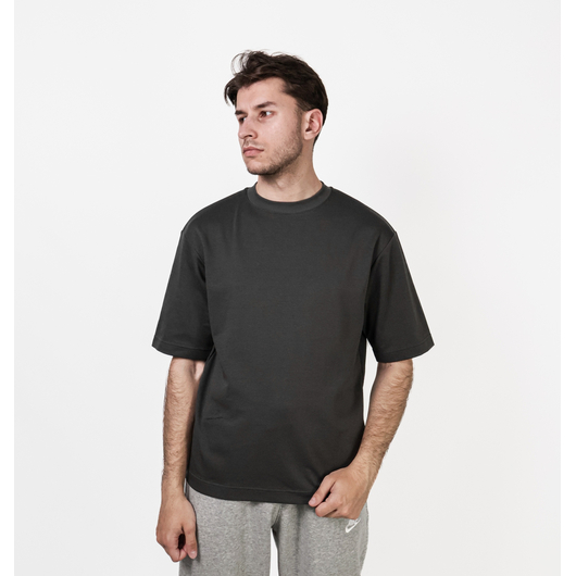 Футболка унісекс Uniqlo Airism Cotton Oversized Crew Neck Half-Sleeve T-Shirt Grey 465185-07, Размер: S, Наличие: Склад (1-3 дня), фото , изображение 3