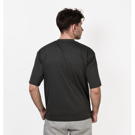 Футболка унісекс Uniqlo Airism Cotton Oversized Crew Neck Half-Sleeve T-Shirt Grey 465185-07, Размер: S, Наличие: Склад (1-3 дня), фото , изображение 4