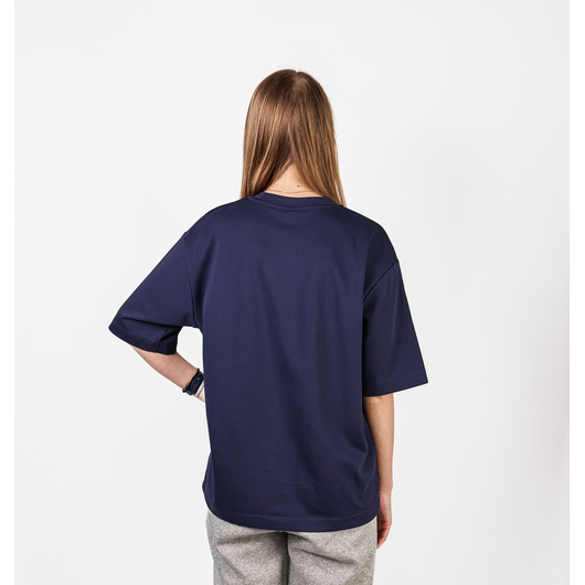 Футболка унісекс Uniqlo Airism Cotton Oversized Crew Neck Half-Sleeve T-Shirt Blue 465185-69, Размер: S, Наличие: Склад (1-3 дня), фото , изображение 4