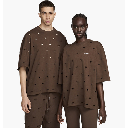 Футболка унісекс Nike T-Shirt Swoosh X Jacquemus Brown FJ3477-259, Размер: L, Наличие: Склад (1-3 дня), фото 