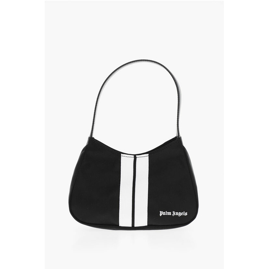 PALM ANGELS NYLON VENICE TRACK MINI HOBO BAG WITH CONTRASTING BAND, Наличие: Забрать сейчас, фото 
