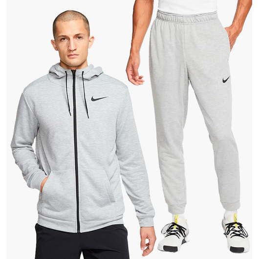 Спортивний костюм чоловічий Nike M Nk Dry Pant Taper Fleece Grey CJ4317-063__CJ4312-063, Размер: XS, Наличие: Склад (1-3 дня), фото 