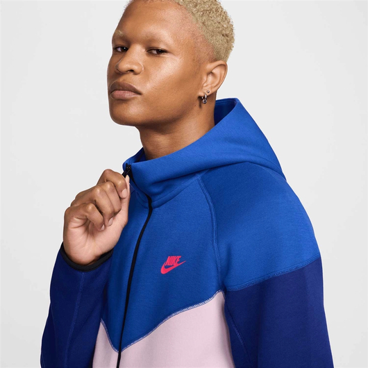 Толстовка чоловіча Nike Tech Fleece Blue/Pink FZ4709-480, Размер: S, Наличие: Склад (1-3 дня), фото , изображение 5
