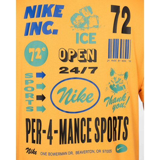 Футболка чоловіча Nike Df Tee 3Mo Gfx Yellow FV8366-717, Размер: L, Наличие: Склад (1-3 дня), фото , изображение 3