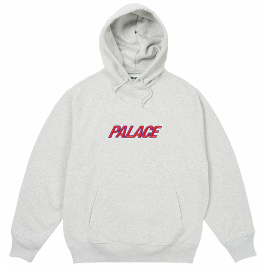 PALACE FONT HOOD GREY MARL, Размер: XL, Наличие: Склад (1-3 дня), фото 