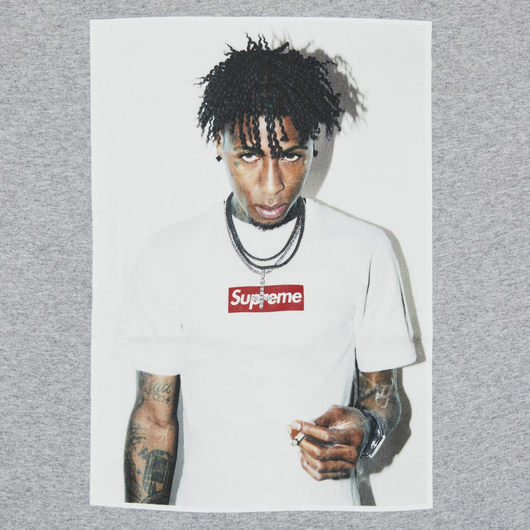 Supreme NBA Youngboy "Heather Grey", Размер: L, Наличие: Забрать сейчас, фото , изображение 2