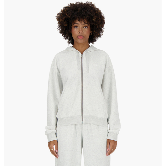 Толстовка жіноча New Balance Full-Zip White WJ41501AHH, Размер: L, Наличие: Склад (1-3 дня), фото 