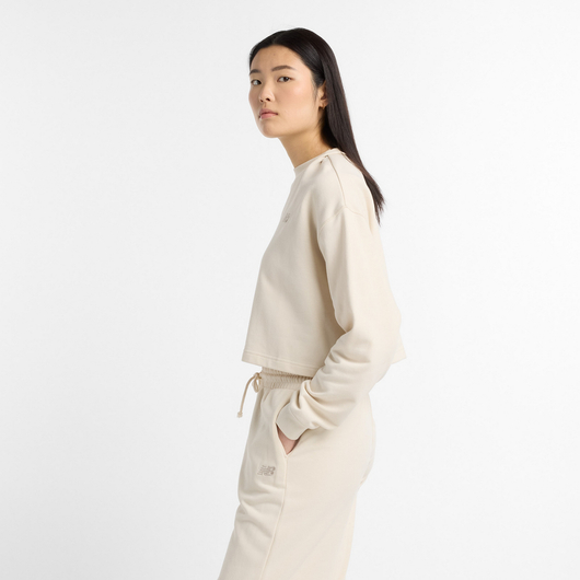Світшот жіночий New Balance Coastal Fleece Beige WT51514LIN, Размер: XS, Наличие: Склад (1-3 дня), фото , изображение 2