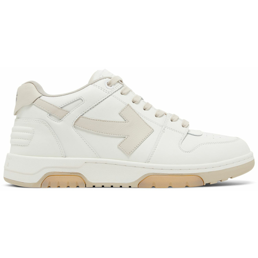 Off-White White & Beige Out Of Office Sneakers, Размер: 39, Наличие: Склад (1-3 дня), фото , изображение 2