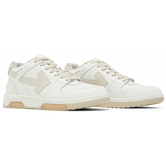 Off-White White & Beige Out Of Office Sneakers, Размер: 39, Наличие: Склад (1-3 дня), фото , изображение 5
