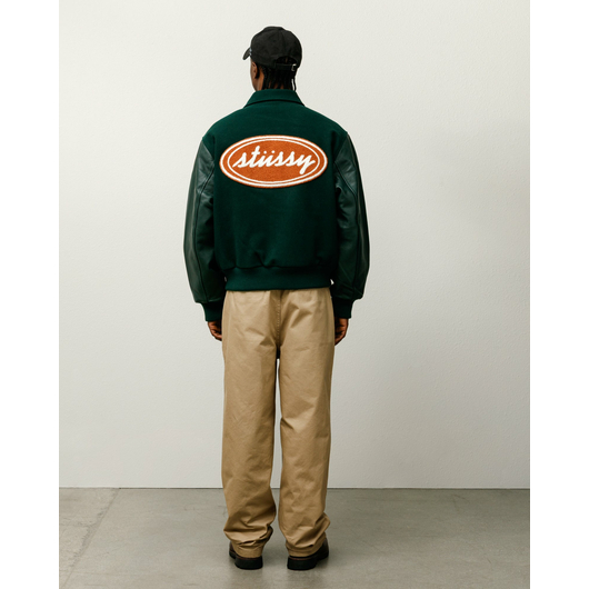 Stussy SCRIPT OVAL VARSITY JACKET, Размер: S, Наличие: Склад США (10-24 дня), фото , изображение 3