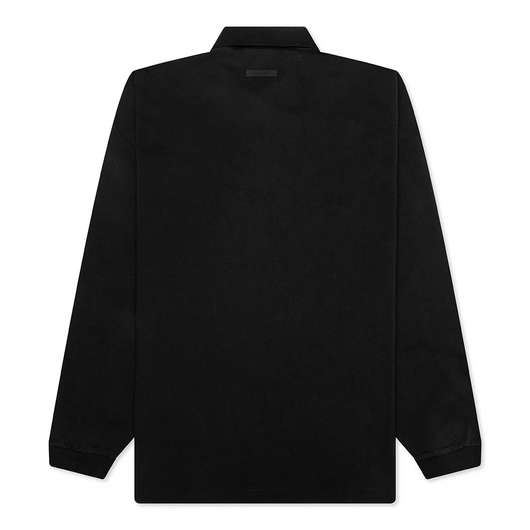 Fear Of God Essentials Black Logo Patch Long Sleeve Polo, Размер: S, Наличие: Склад (1-3 дня), фото , изображение 2
