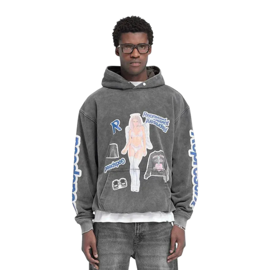 Represent Question Your Innocence Vintage Grey Hoodie, Размер: M, Наличие: Склад (1-3 дня), фото , изображение 4