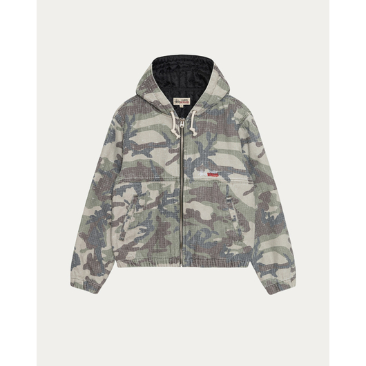 Stussy WORK JACKET CAMO CANVAS NEEDLEPUNCH, Размер: S, Наличие: Склад США (10-24 дня), фото 