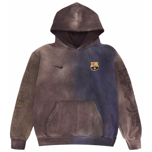 Nike FC Barcelona x Cactus Jack Split-Dye Crest Hoodie 'Brown', Размер: XL, Наличие: Забрать сейчас, фото 