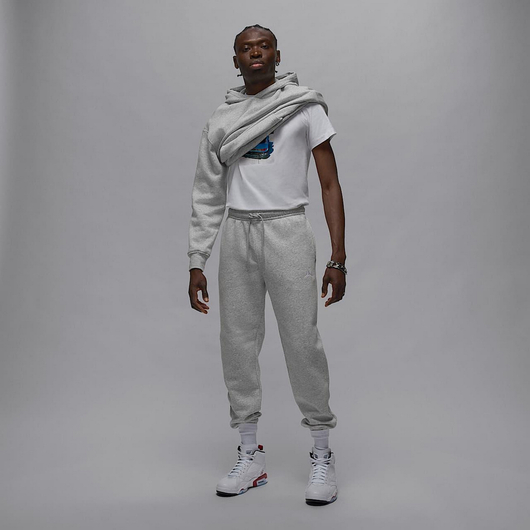 Штани чоловічі Air Jordan Brooklyn Fleece Grey FV7277-050, Размер: S, Наличие: Склад (1-3 дня), фото , изображение 4
