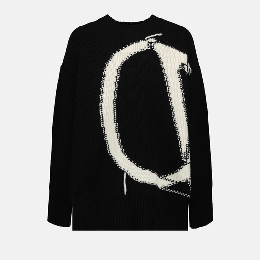 Off-White Crewneck Wool Sweater With Maxi Logo Embroidery, Размер: M, Наличие: Забрать сейчас, фото , изображение 2