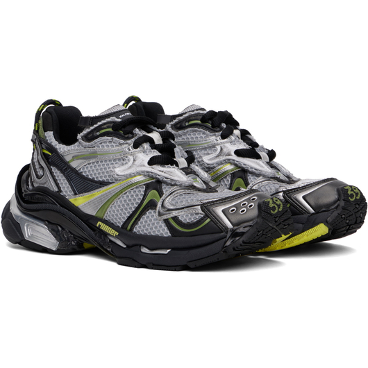 Balenciaga Silver & Black Runner 2.0 Sneakers, Размер: 44, Наличие: Забрать сейчас, фото , изображение 4