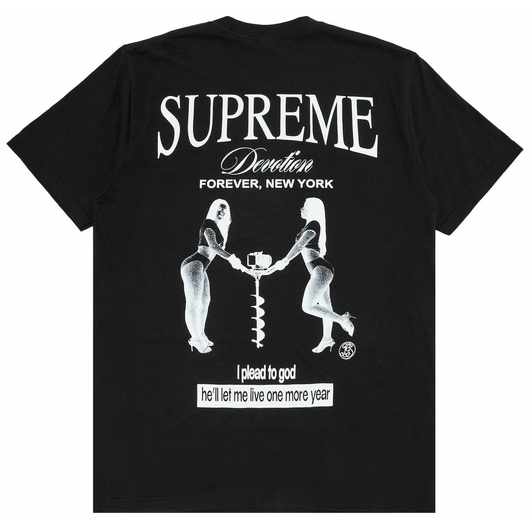 SUPREME DEVOTION TEE BLACK, Размер: L, Наличие: Склад (1-3 дня), фото 