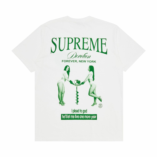 SUPREME DEVOTION TEE WHITE, Размер: M, Наличие: Склад (1-3 дня), фото 