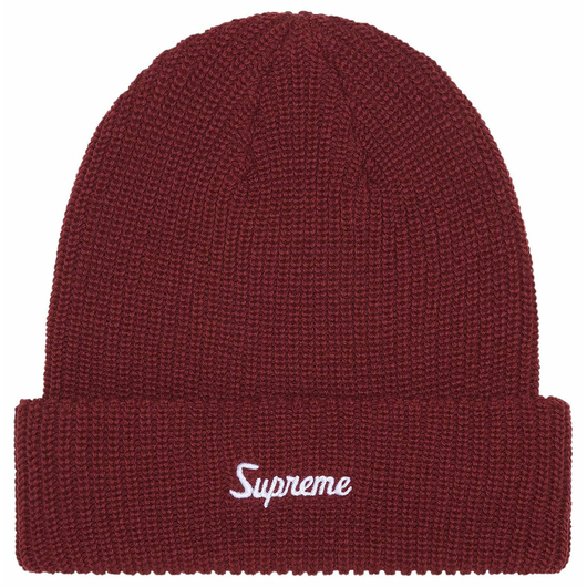 SUPREME LOOSE GAUGE BEANIE CARDINAL, Размер: O/S, Наличие: Склад (1-3 дня), фото 