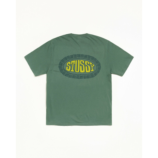 Stussy TILE OVAL TEE PIGMENT DYED, Размер: S, Наличие: Склад США (10-24 дня), фото , изображение 2