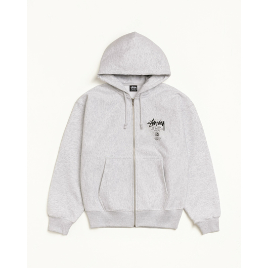 Stussy WORLD TOUR ZIP HOODIE, Размер: S, Наличие: Склад США (10-24 дня), фото 
