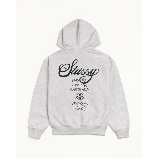 Stussy WORLD TOUR ZIP HOODIE, Размер: S, Наличие: Склад США (10-24 дня), фото , изображение 2