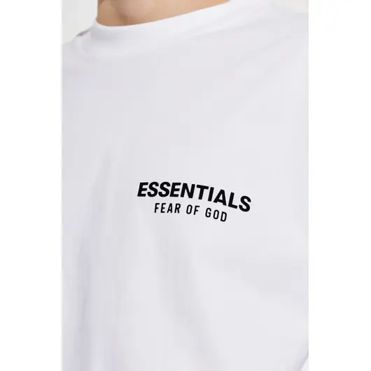 Fear Of God Essentials Classic Fit White Longsleeve, фото , изображение 4