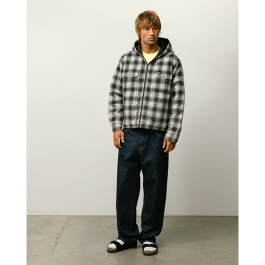 Stussy ZIP HOODED PLAID SHIRT, Размер: S, Наличие: Склад США (10-24 дня), фото 