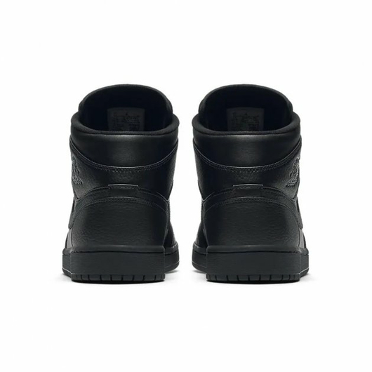 Мужские кроссовки Air Jordan 1 Mid Triple Black (554724-091), Размер: 41, фото , изображение 3